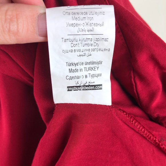 RMG Plus Size 2X Tunic Button Front Red Modest - Picture 5 of 6